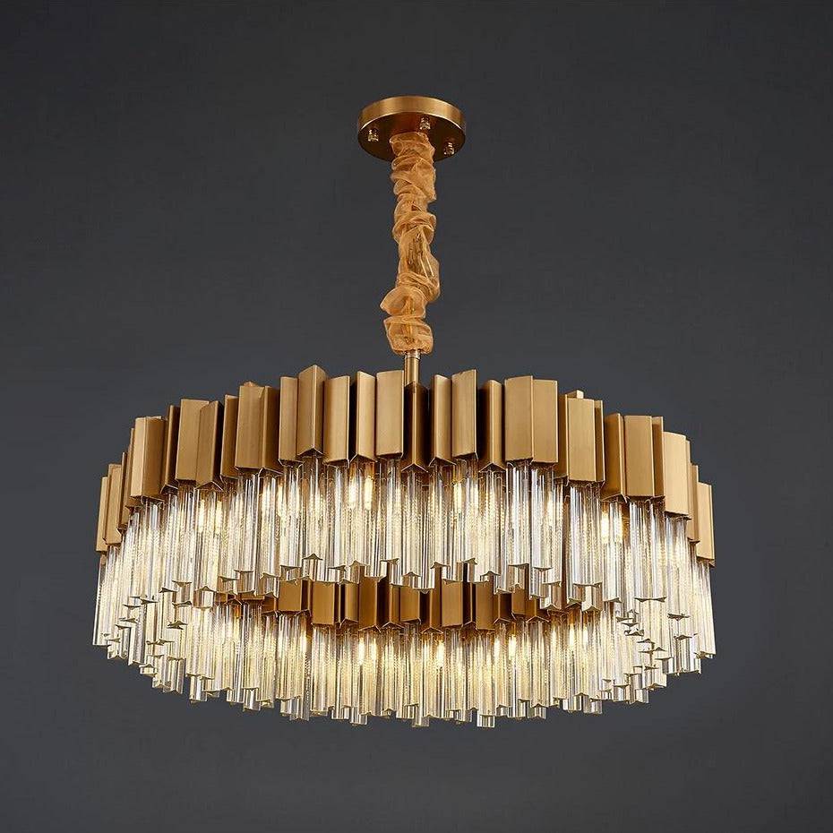 Milano Brushed Gold Crystal Chandelier - Image 7