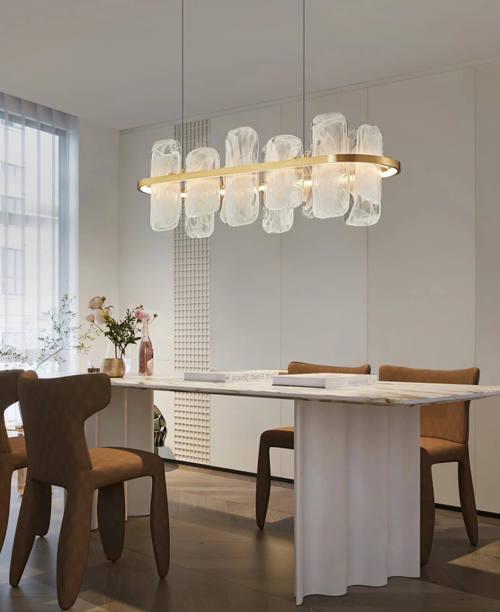 Mille Long Glass Chandelier - Image 12