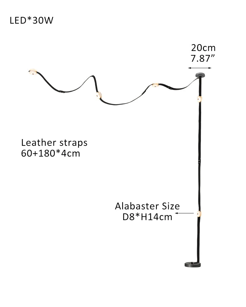 Mini Alabaster Floor-to-Ceiling Lighting - Image 14