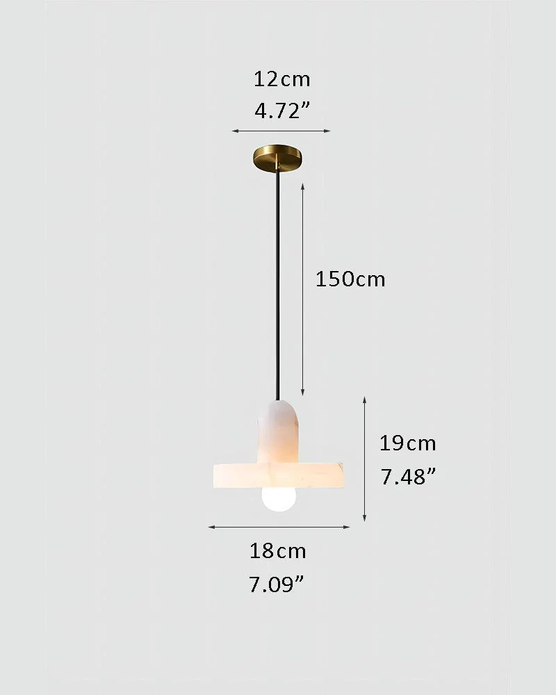 White Alabaster Kitchen Island Pendant Lamp - Image 13