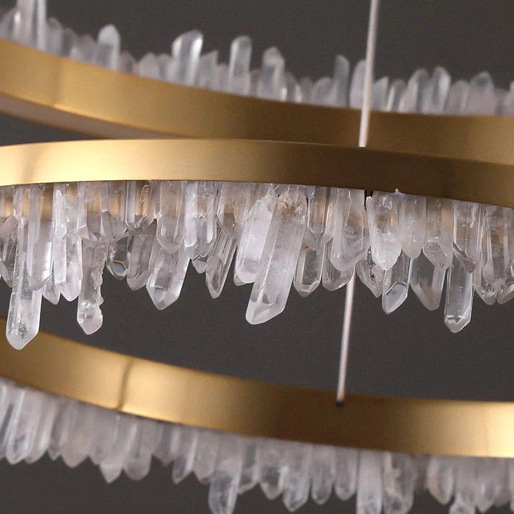 Minimalistic Crystal Quartz LED Chandelier - Image 22