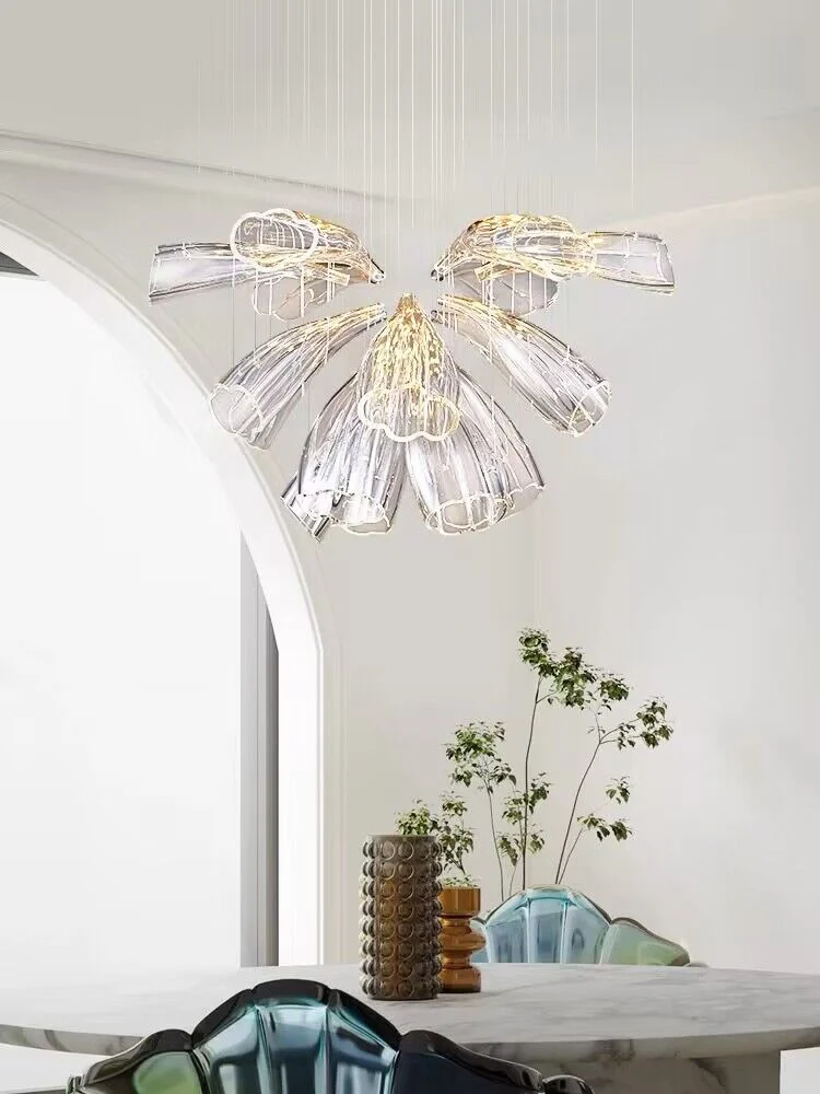 Glass Lotus Chandelier - Image 10