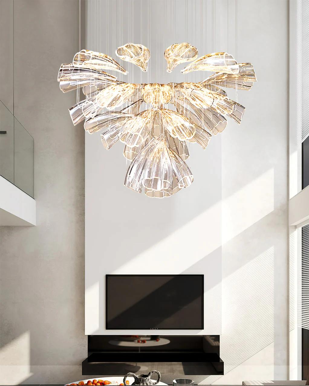 Glass Lotus Chandelier - Image 15