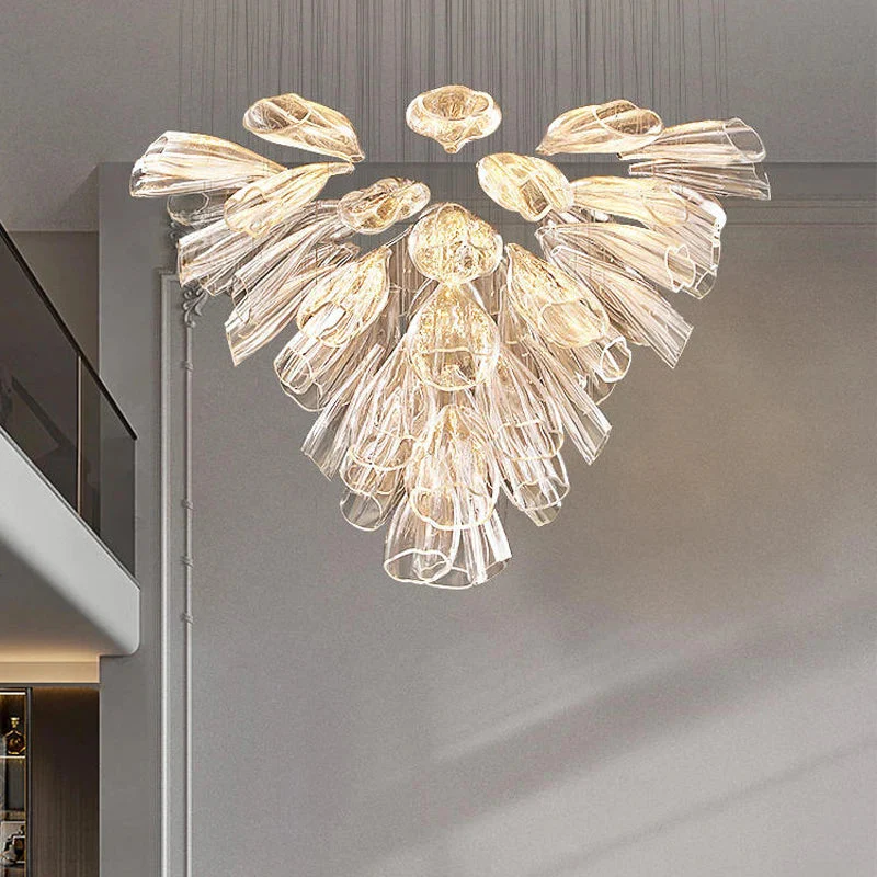 Glass Lotus Chandelier - Image 3