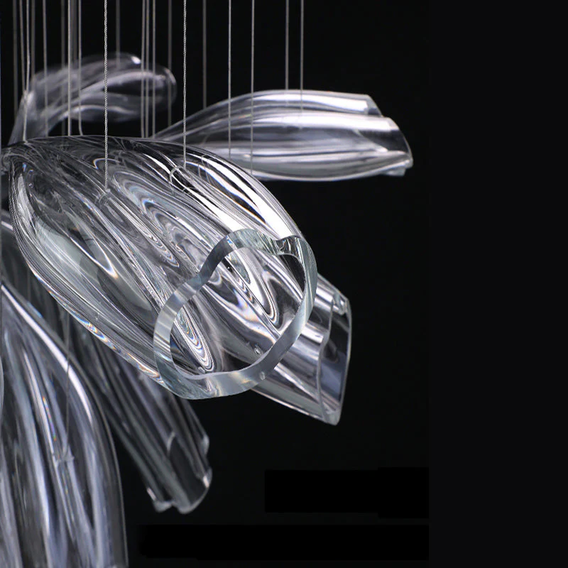 Glass Lotus Chandelier - Image 31