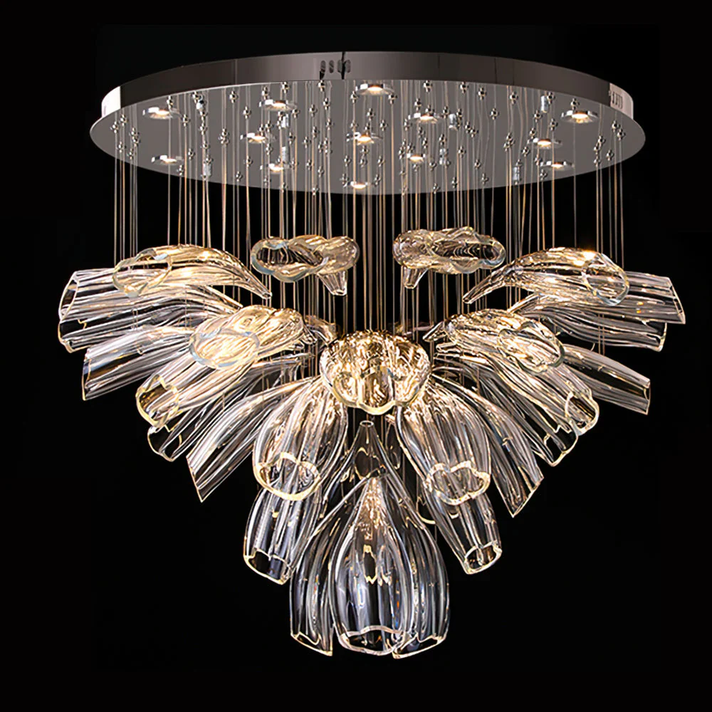 Glass Lotus Chandelier - Image 34