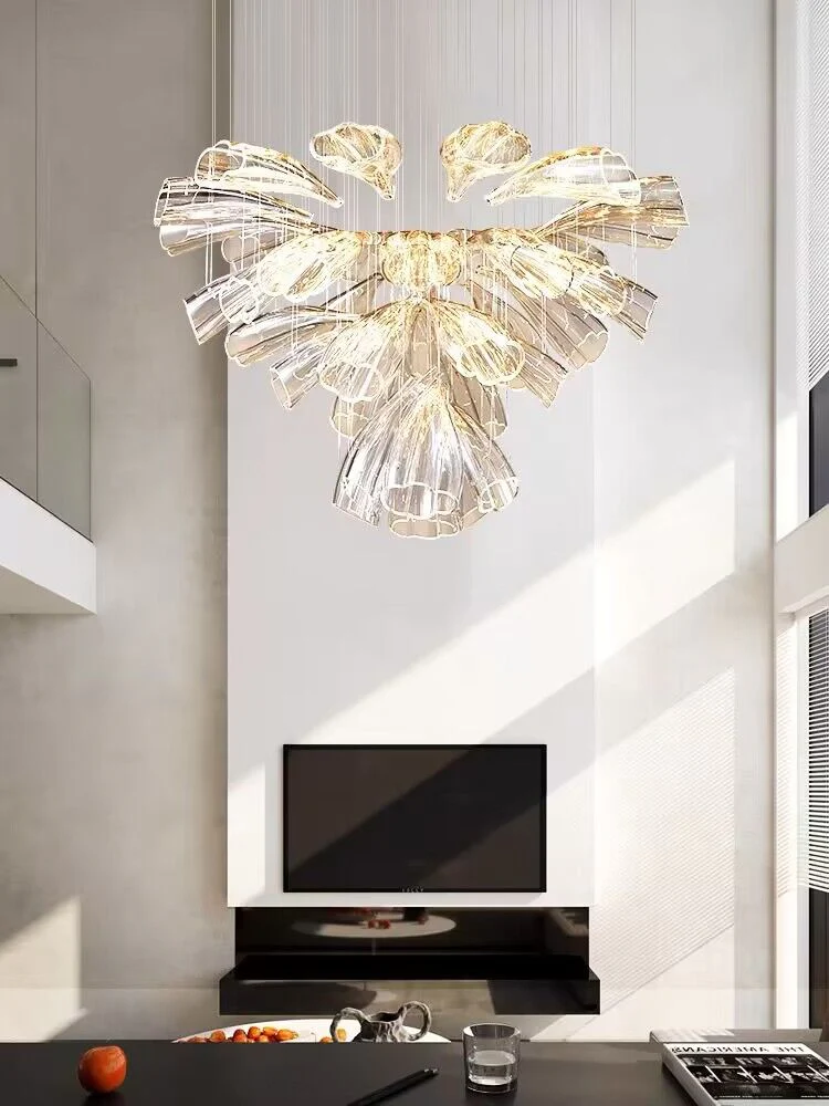 Glass Lotus Chandelier - Image 6
