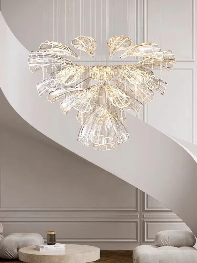 Glass Lotus Chandelier - Image 9