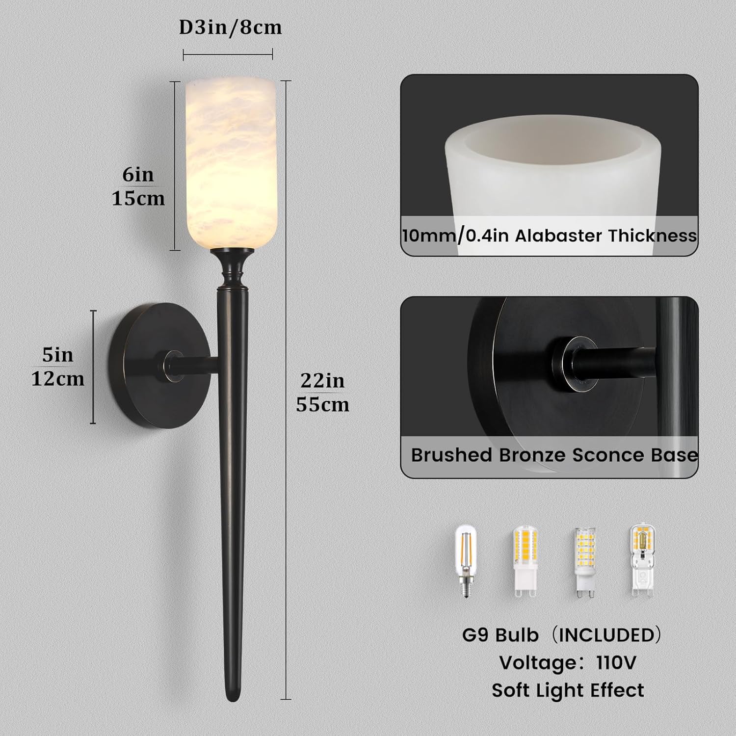 Monty Alabaster Wall Sconces - Image 12