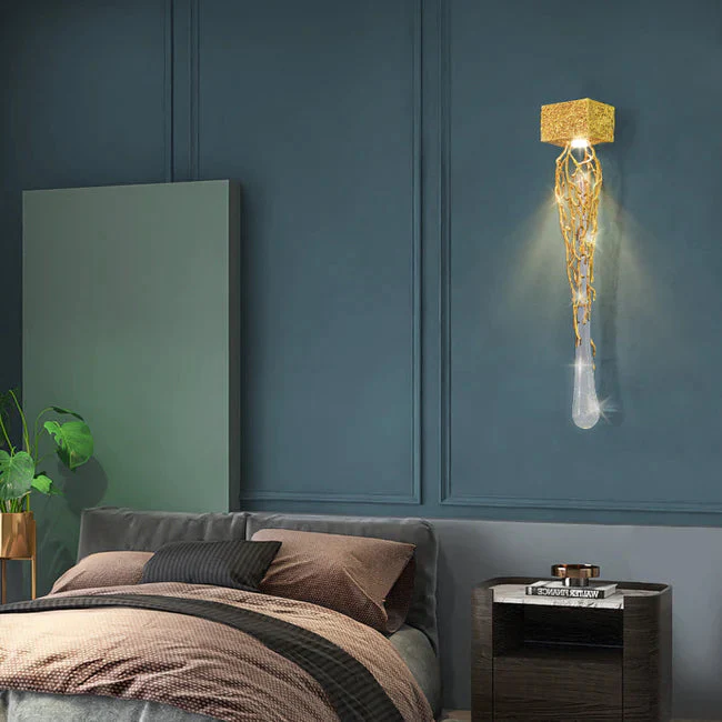 Modern Branch Crystal Wall Sconce For Bedroom - Image 6