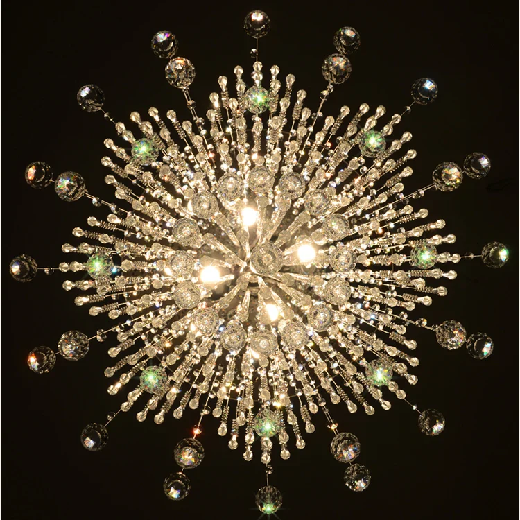 Modern Chandelier lighting low ceiling beads chain luxury lighting k9 crystal chandelier for hotel ETL82103 - Image 6