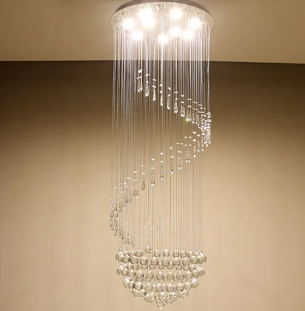 Modern Chandelier lighting low ceiling beads chain luxury lighting k9 crystal chandelier for hotel ETL82103 - Image 8