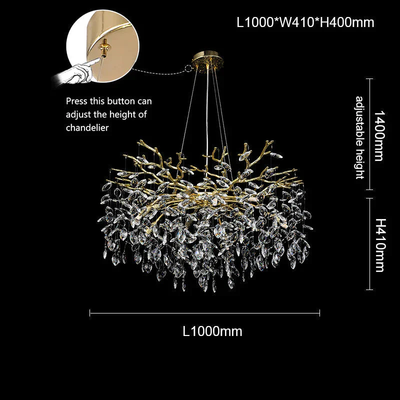 Modern Crystal Branch Chandelier For Living Room - Image 5