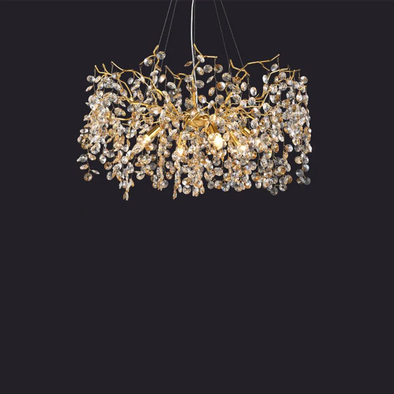 Modern Crystal Branch Chandelier for Foyer Entryway 31.5" D - Image 3