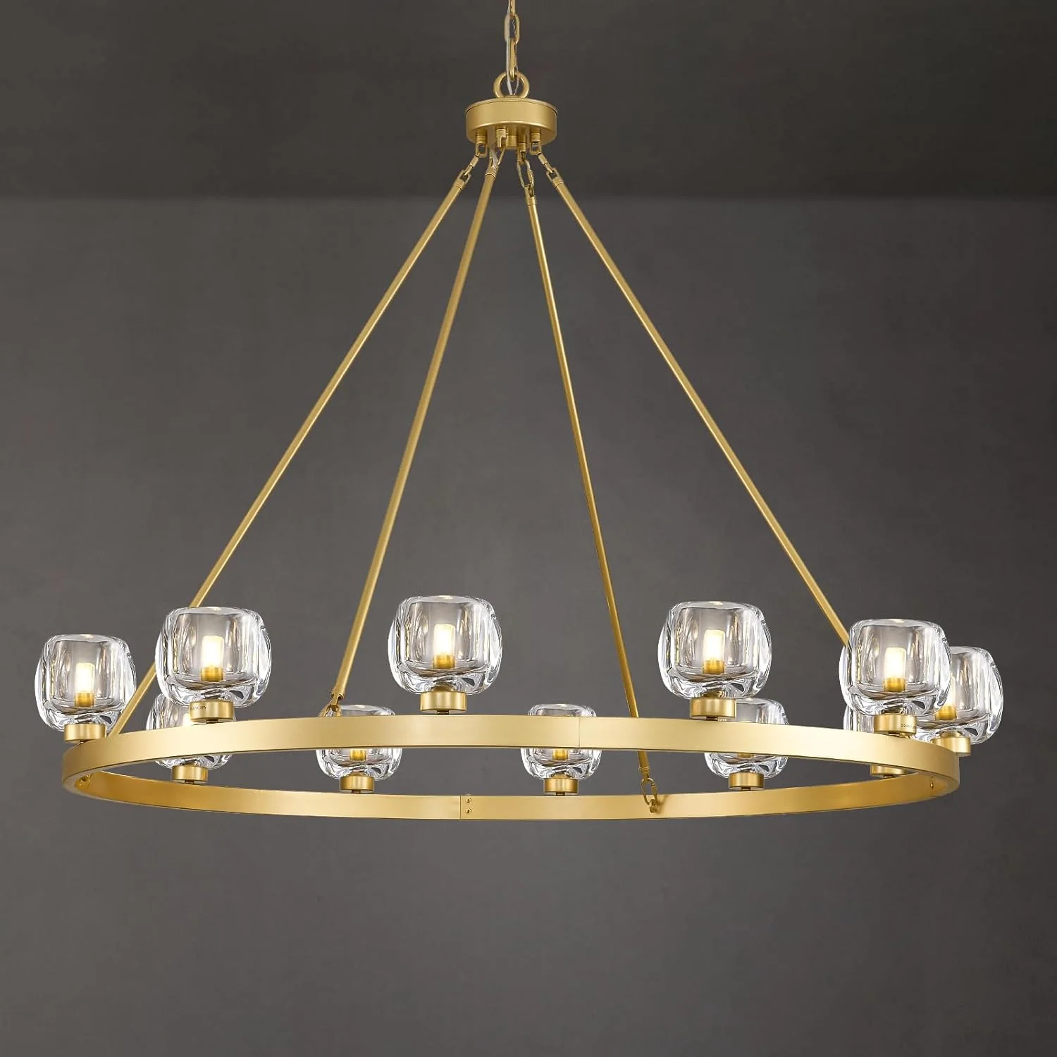 Modern Crystal Farmhouse Wagon Wheel Chandeliers for Dining Room - Image 20