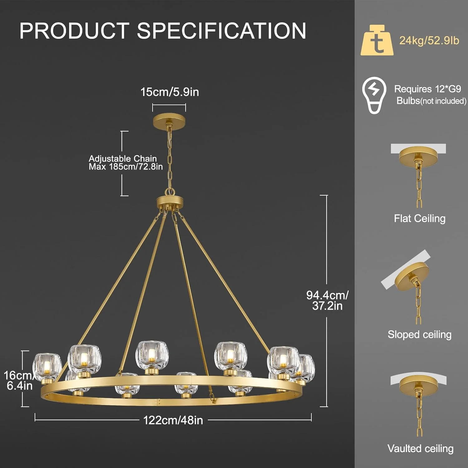Modern Crystal Farmhouse Wagon Wheel Chandeliers for Dining Room - Image 24