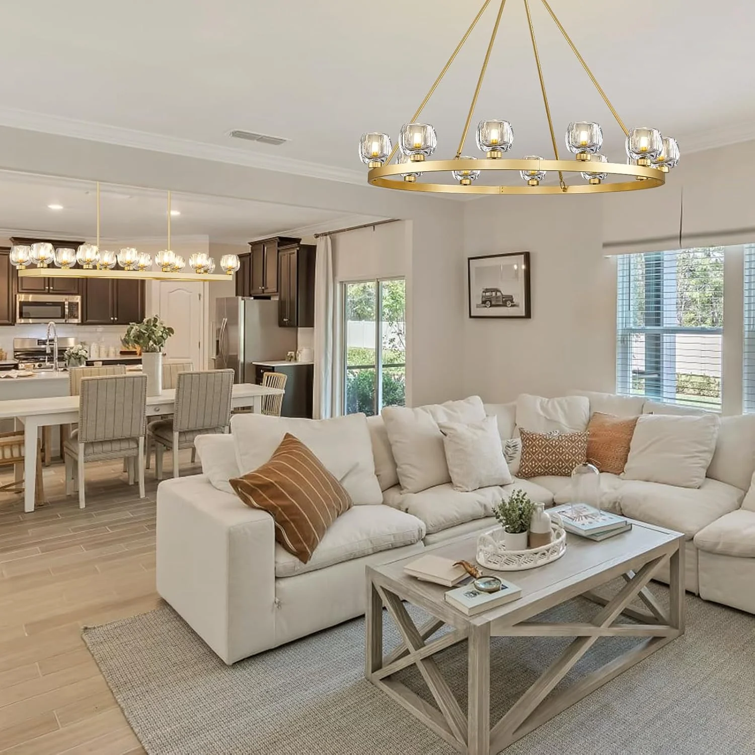 Modern Crystal Farmhouse Wagon Wheel Chandeliers for Dining Room - Image 25