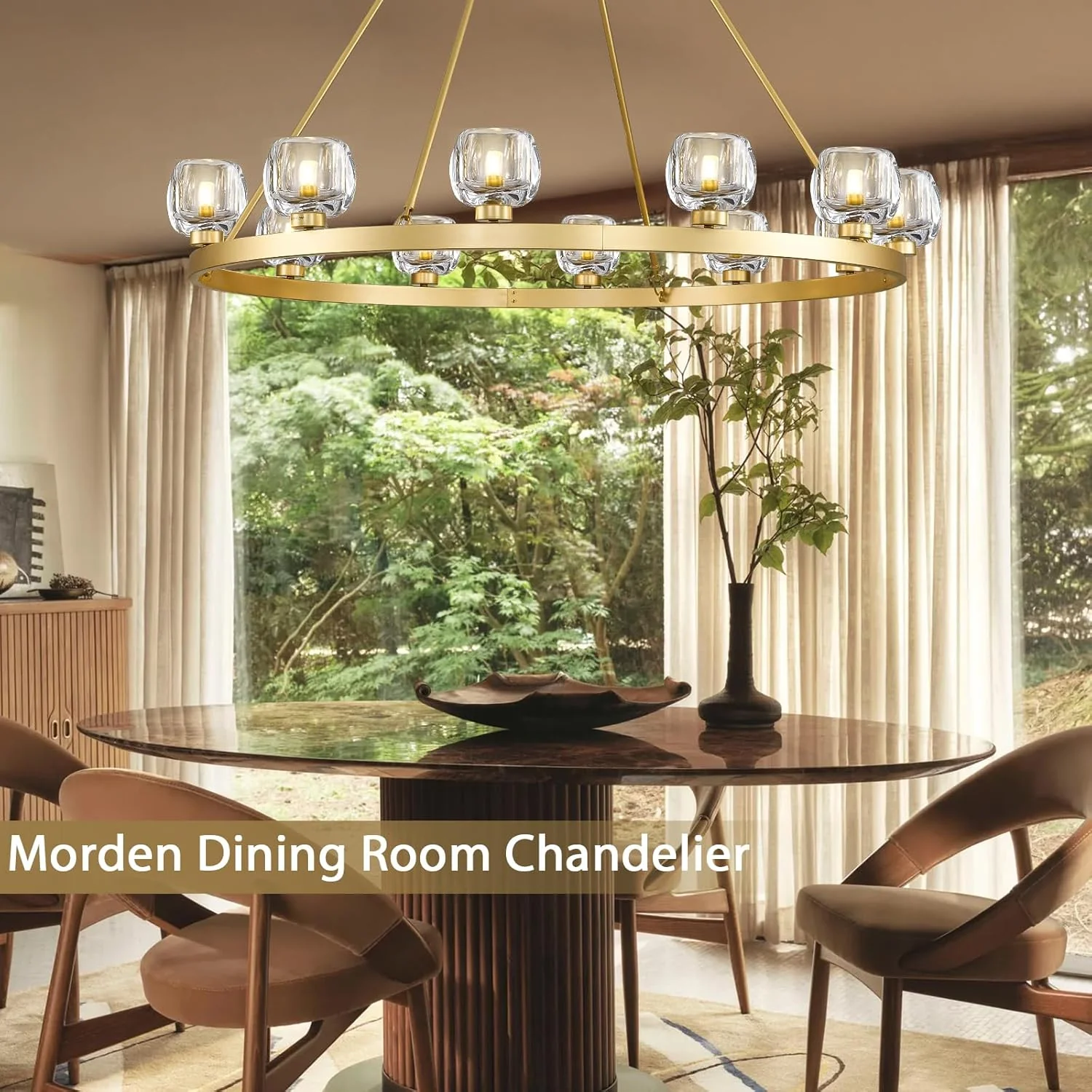 Modern Crystal Farmhouse Wagon Wheel Chandeliers for Dining Room - Image 26
