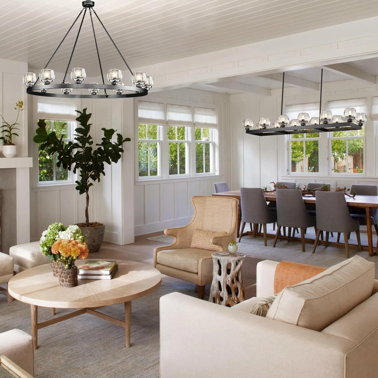 Modern Crystal Farmhouse Wagon Wheel Chandeliers for Dining Room - Image 28