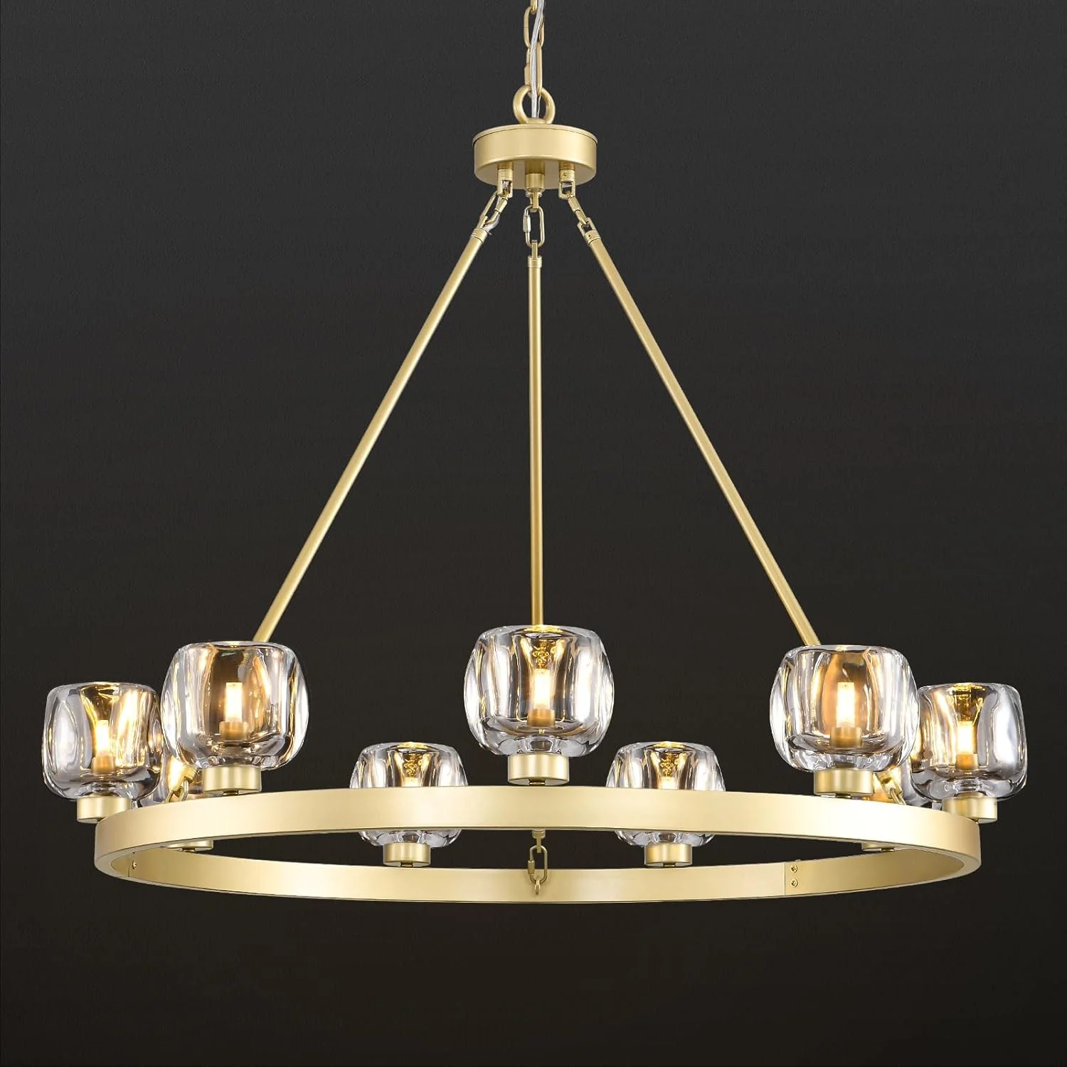 Modern Crystal Farmhouse Wagon Wheel Chandeliers for Dining Room - Image 29