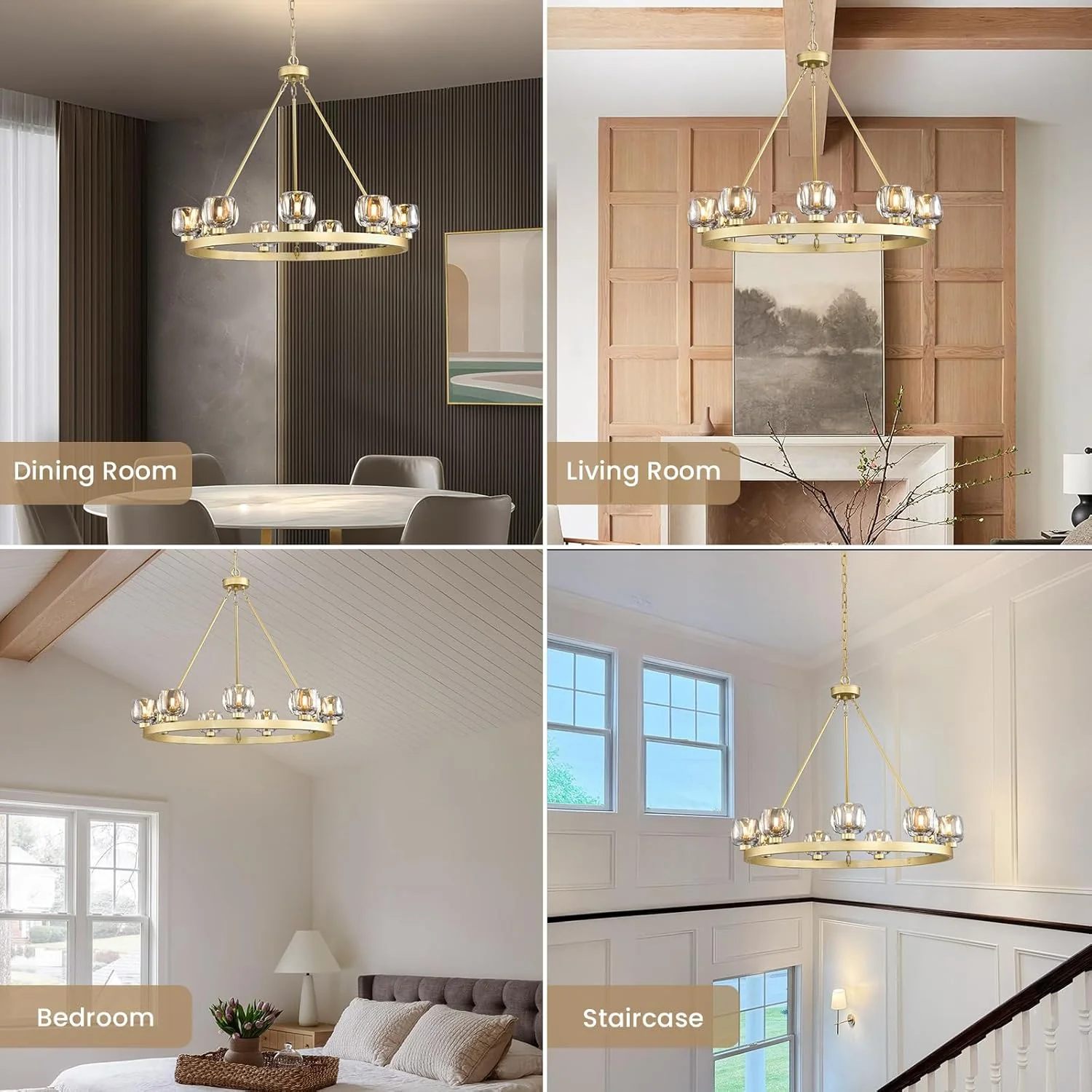 Modern Crystal Farmhouse Wagon Wheel Chandeliers for Dining Room - Image 34