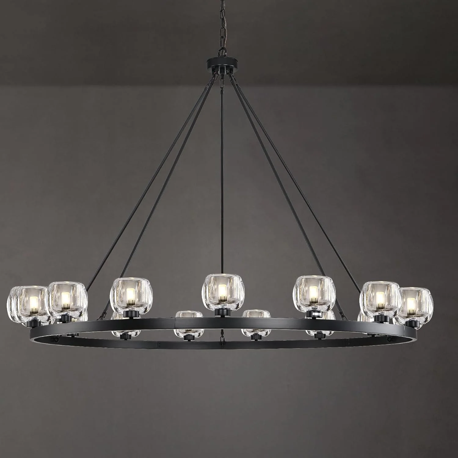 Modern Crystal Farmhouse Wagon Wheel Chandeliers for Dining Room - Image 36