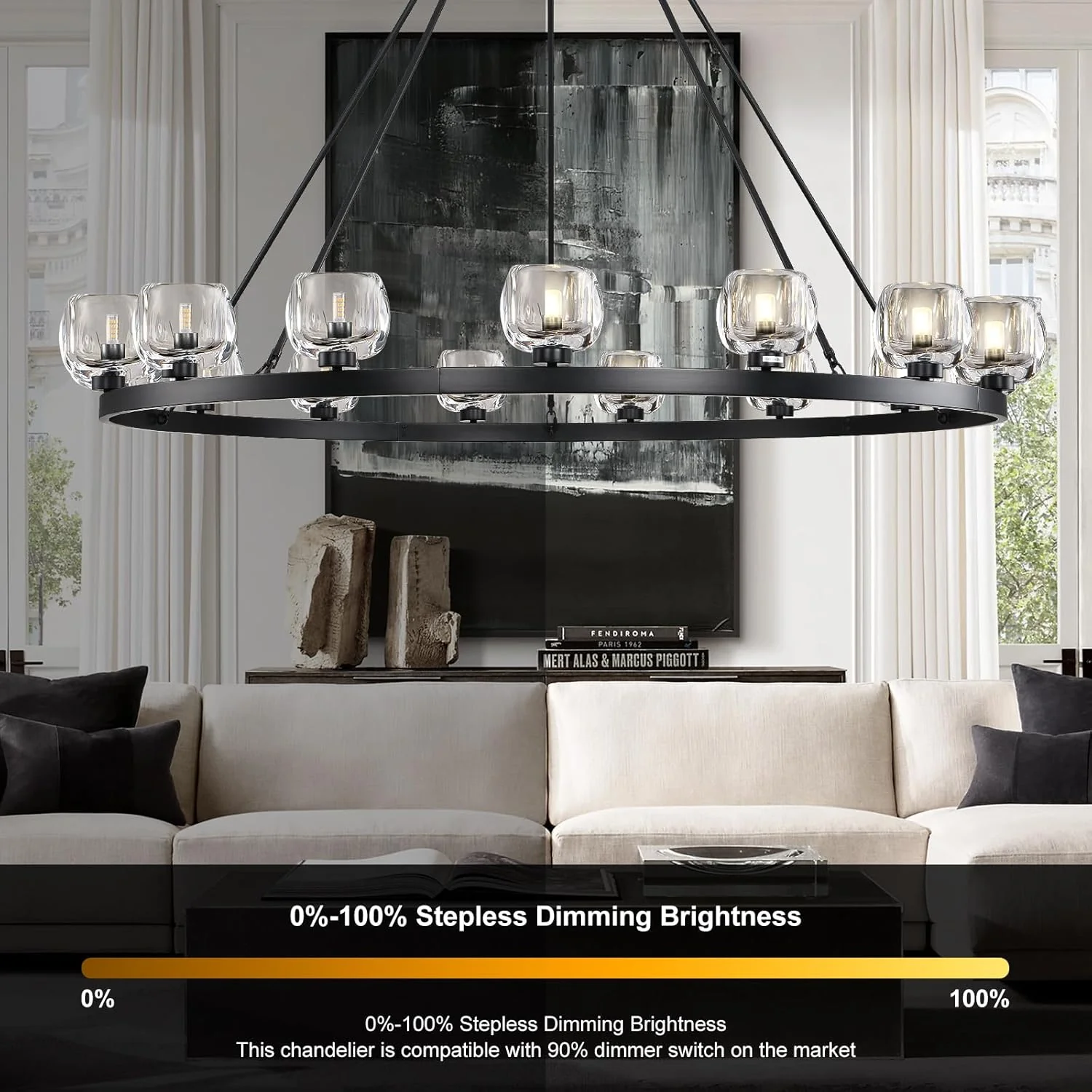 Modern Crystal Farmhouse Wagon Wheel Chandeliers for Dining Room - Image 43