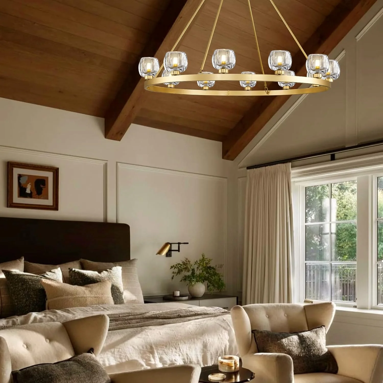 Modern Crystal Farmhouse Wagon Wheel Chandeliers for Dining Room - Image 47