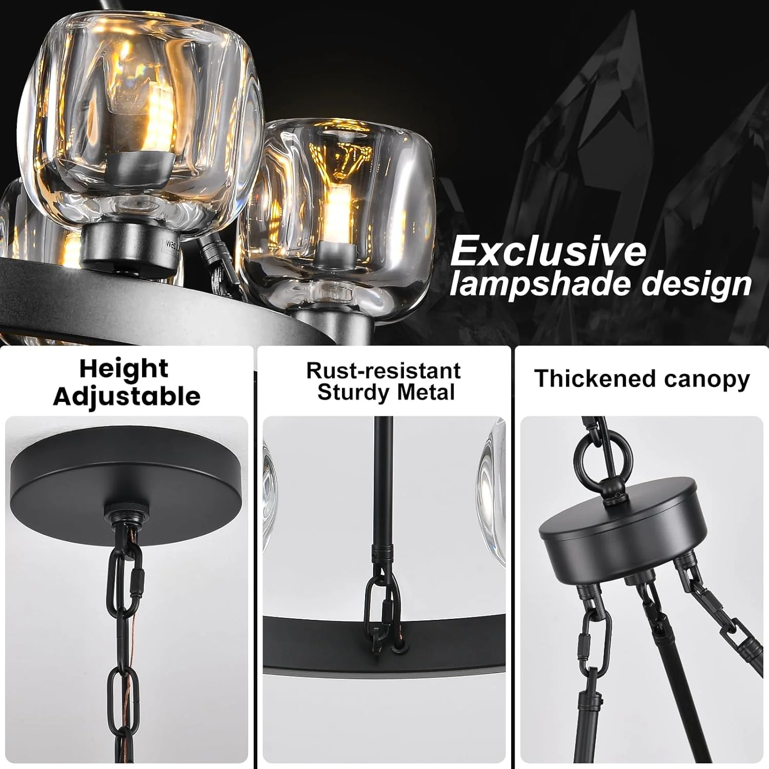 Modern Crystal Farmhouse Wagon Wheel Chandeliers for Dining Room - Image 51