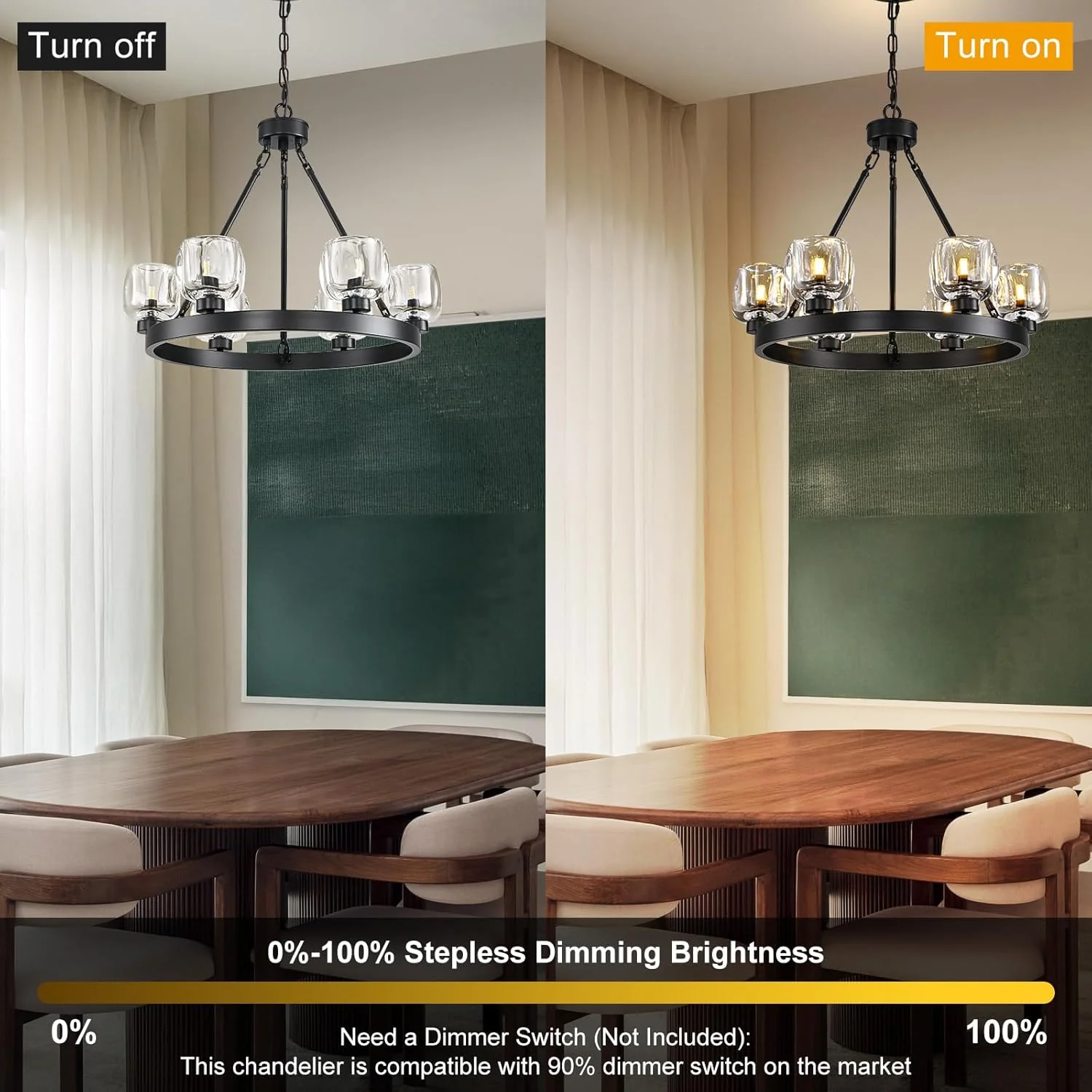 Modern Crystal Farmhouse Wagon Wheel Chandeliers for Dining Room - Image 53