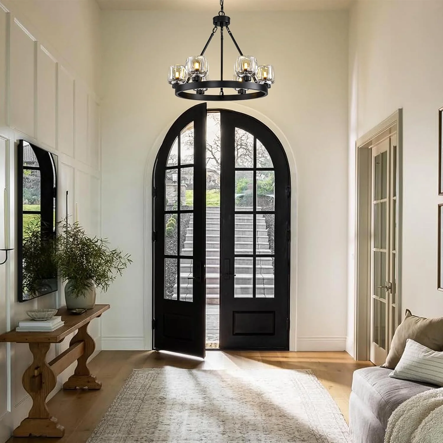 Modern Crystal Farmhouse Wagon Wheel Chandeliers for Dining Room - Image 56