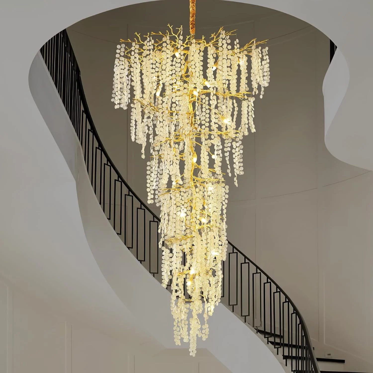 Modern Crystal Tree Branch Chandelier 134"