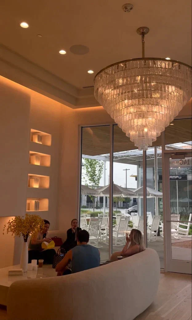 Modern Extra Large Multi-layers Round Cracked Textured Glass Chandelier for Living Room - Image 5