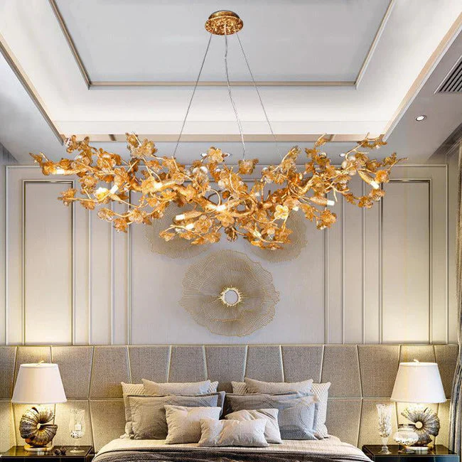 Modern Flower Linear Branch Chandelier - Image 3