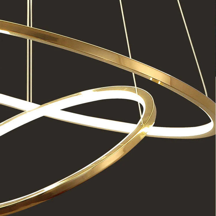 Modern Gold Multi Rings Chandelier - Image 8