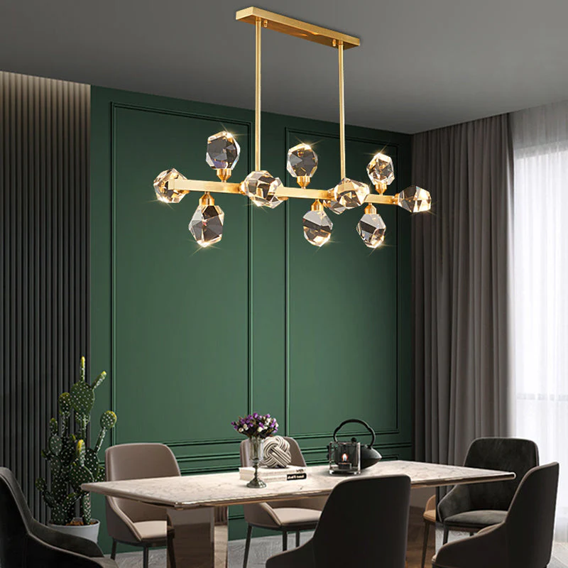Eve Ice Water Chestnut Linear Chandelier - Image 2