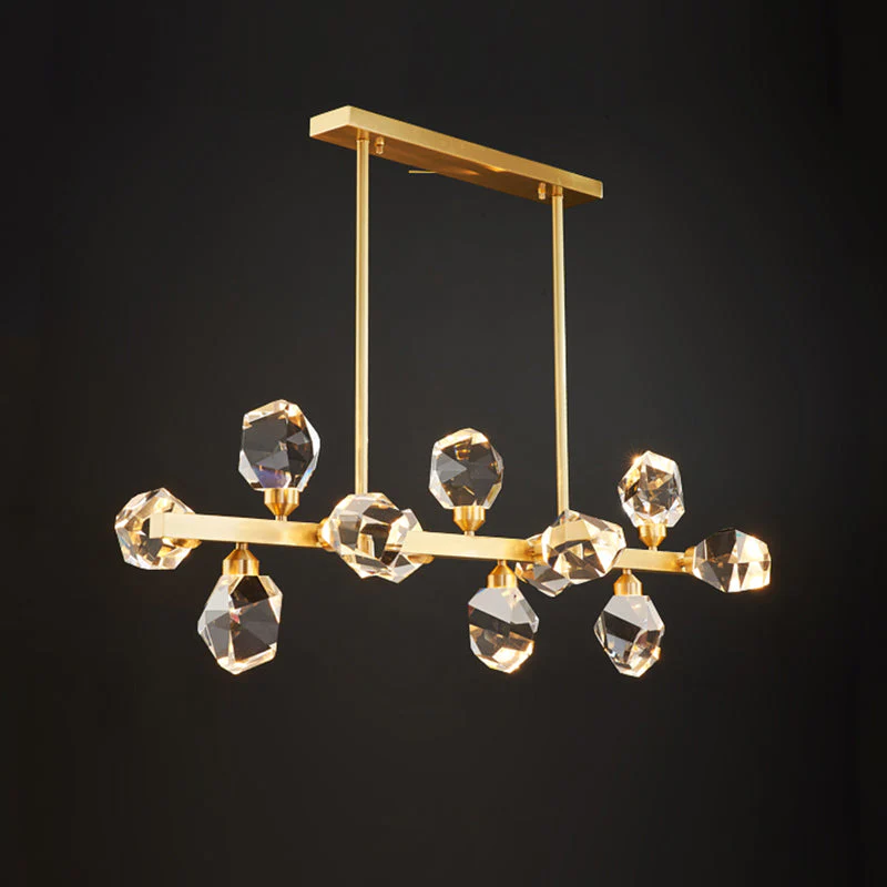 Eve Ice Water Chestnut Linear Chandelier - Image 6
