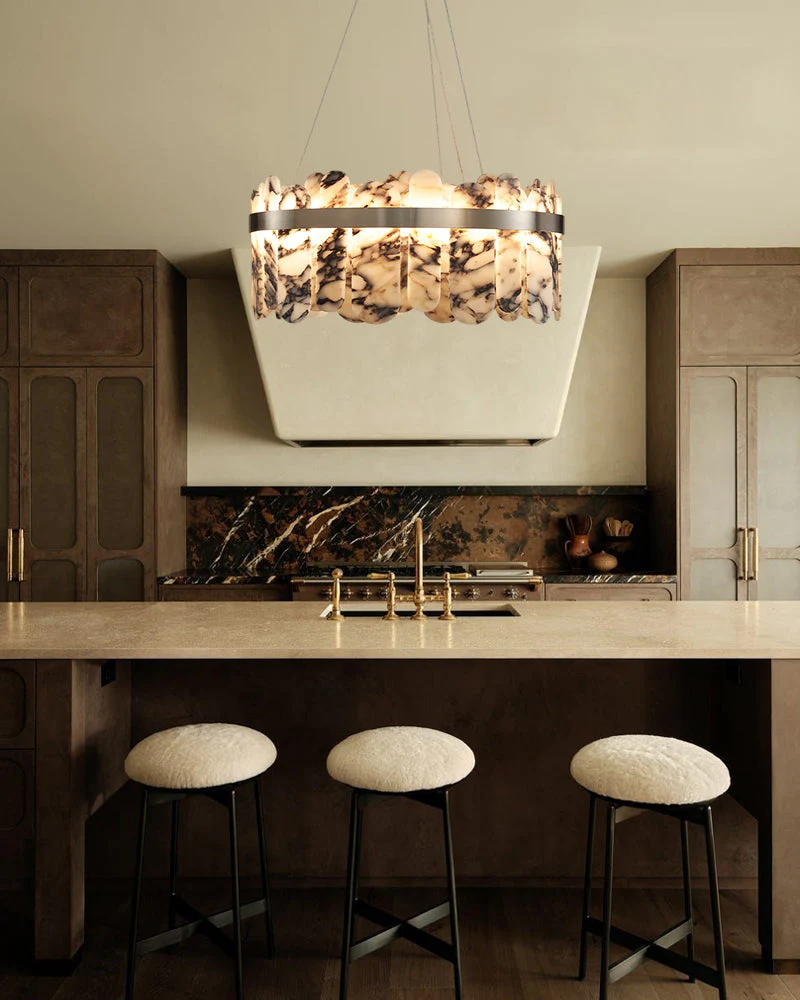 Modern LED Marble Round Chandelier 24" 32" - Image 13