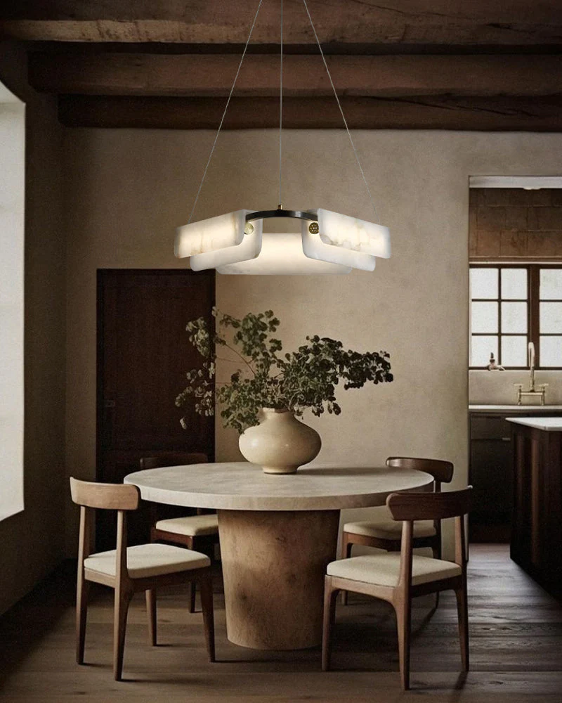 Modern Linear Black Metal Elegant Alabaster Pendant for Living room Lighting - Image 17