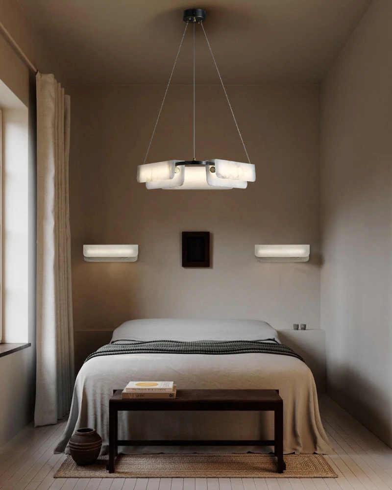 Modern Linear Black Metal Elegant Alabaster Pendant for Living room Lighting - Image 18