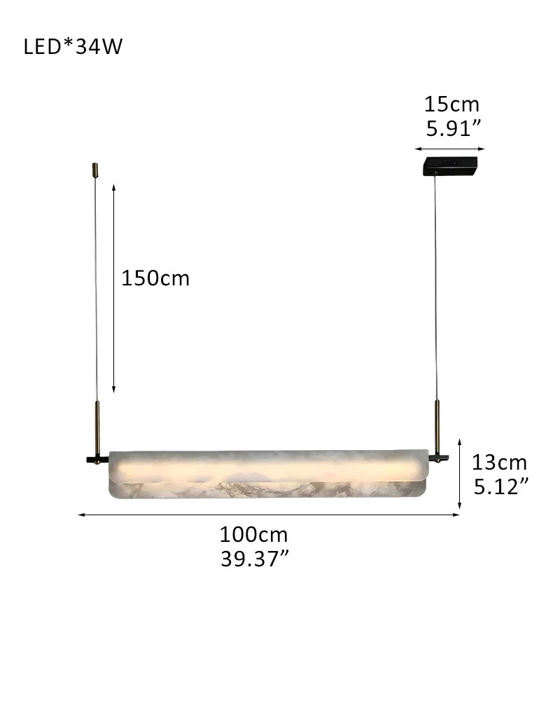 Modern Linear Black Metal Elegant Alabaster Pendant for Living room Lighting - Image 23