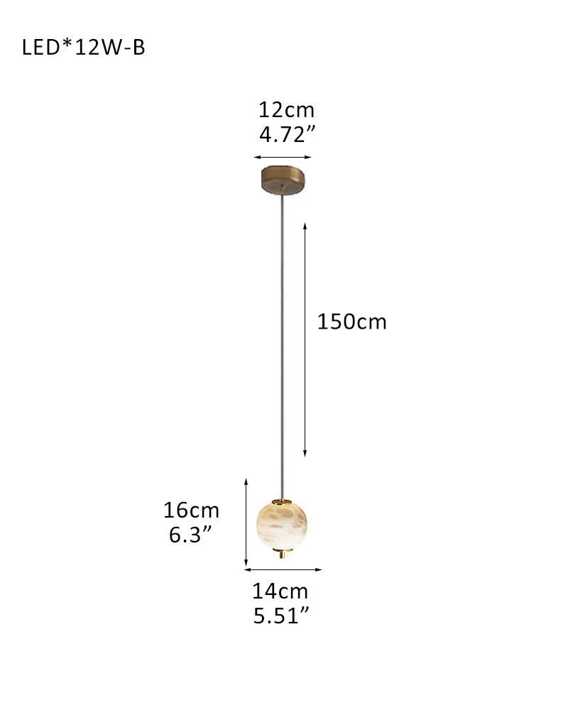 Modern Linear White Alabaster Solid Ball Thread Synthetic Shade Hanging Light for Dining - Image 20