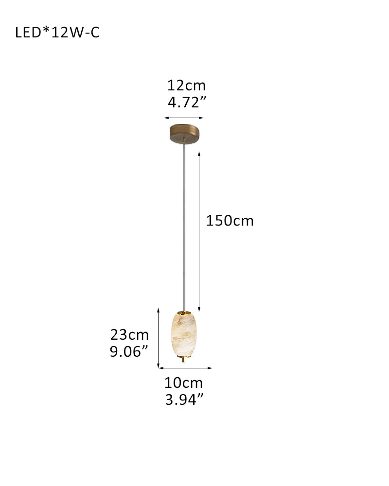 Modern Linear White Alabaster Solid Ball Thread Synthetic Shade Hanging Light for Dining - Image 21