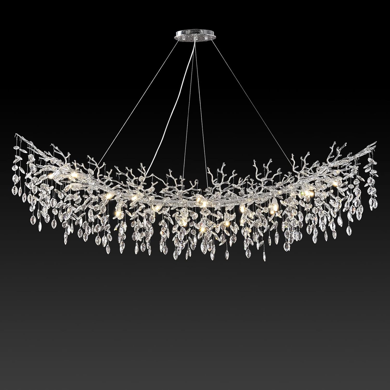 Solara Rectangular Tree Branch Chandelier 55" 72" Tree Branch - Image 10