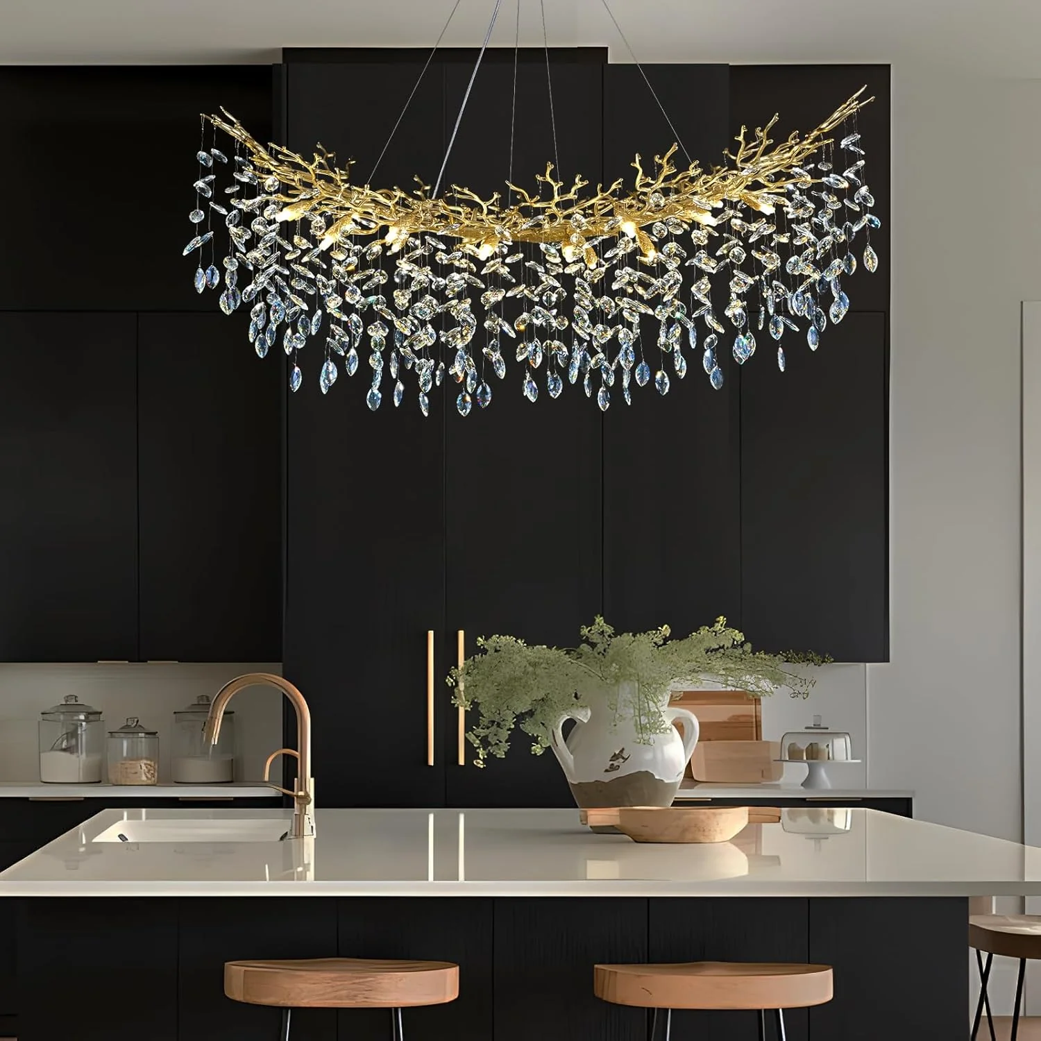 Solara Rectangular Tree Branch Chandelier 55" 72" Tree Branch - Image 14