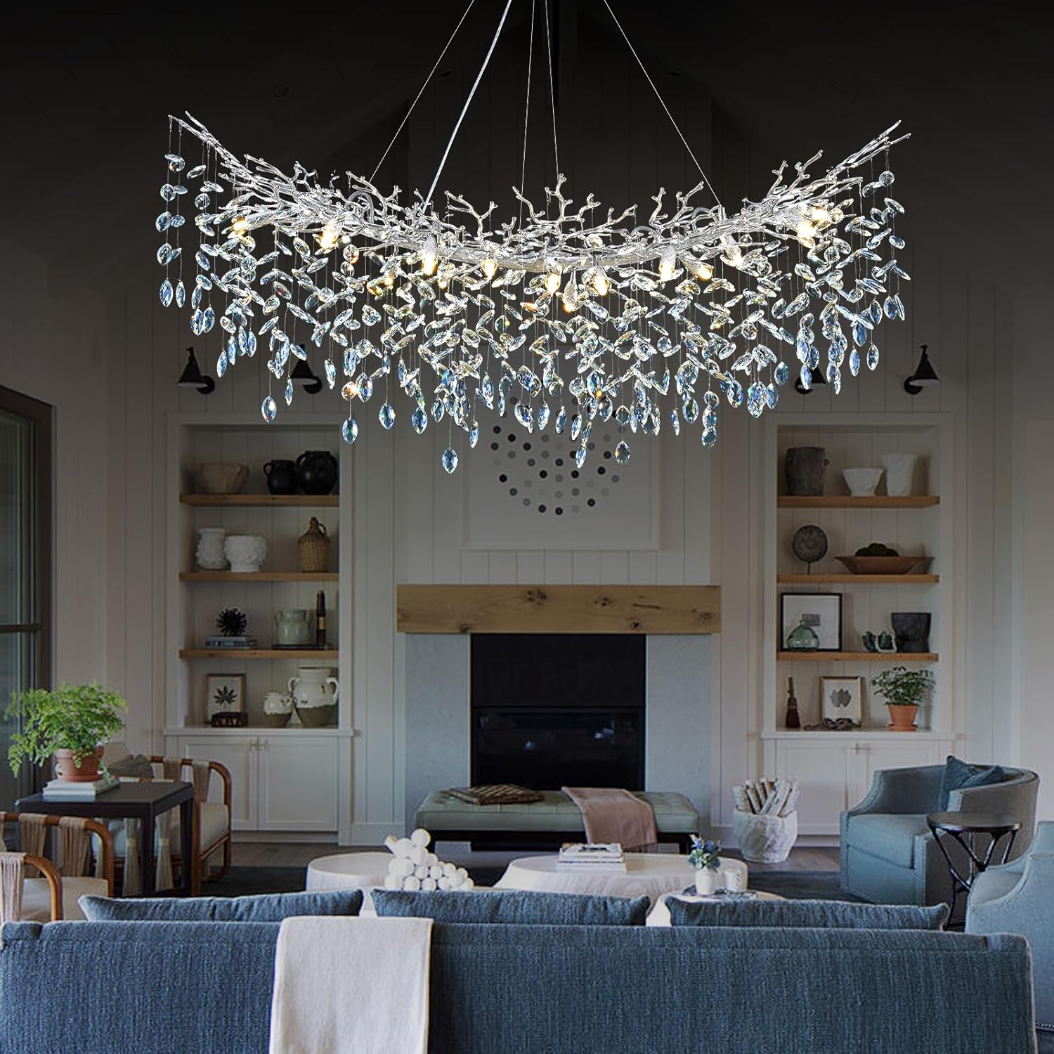 Solara Rectangular Tree Branch Chandelier 55" 72" Tree Branch - Image 19
