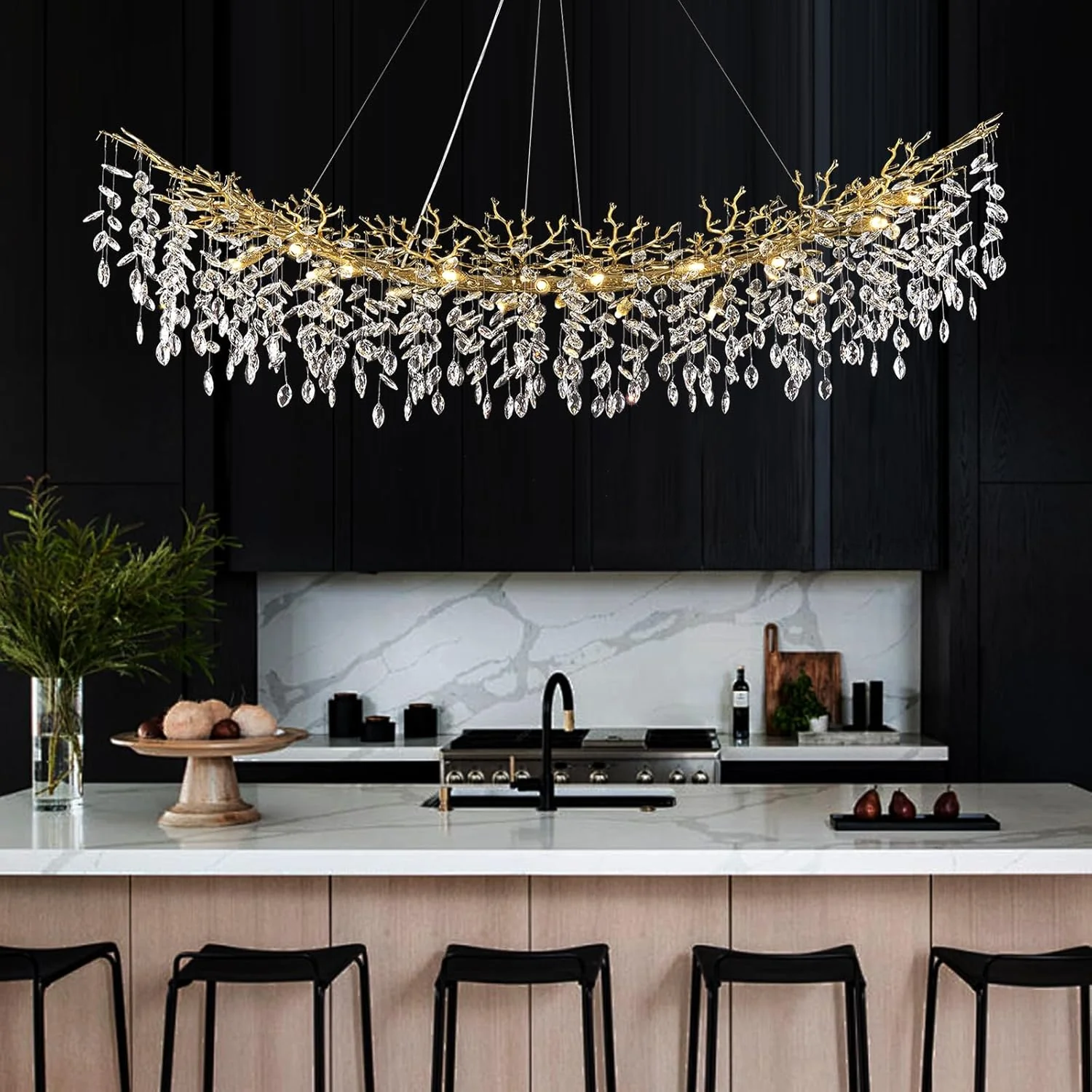 Solara Rectangular Tree Branch Chandelier 55" 72" Tree Branch - Image 2
