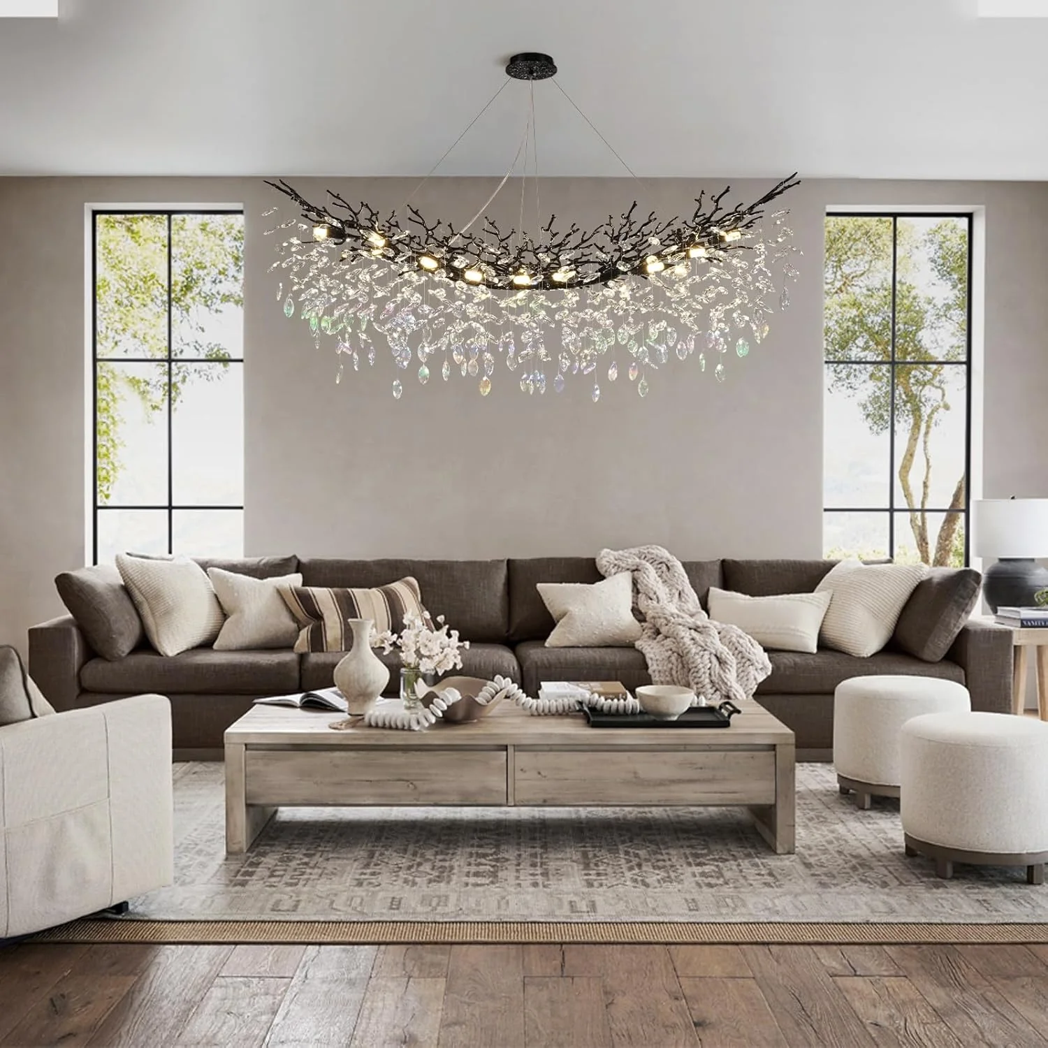 Solara Rectangular Tree Branch Chandelier 55" 72" Tree Branch - Image 23