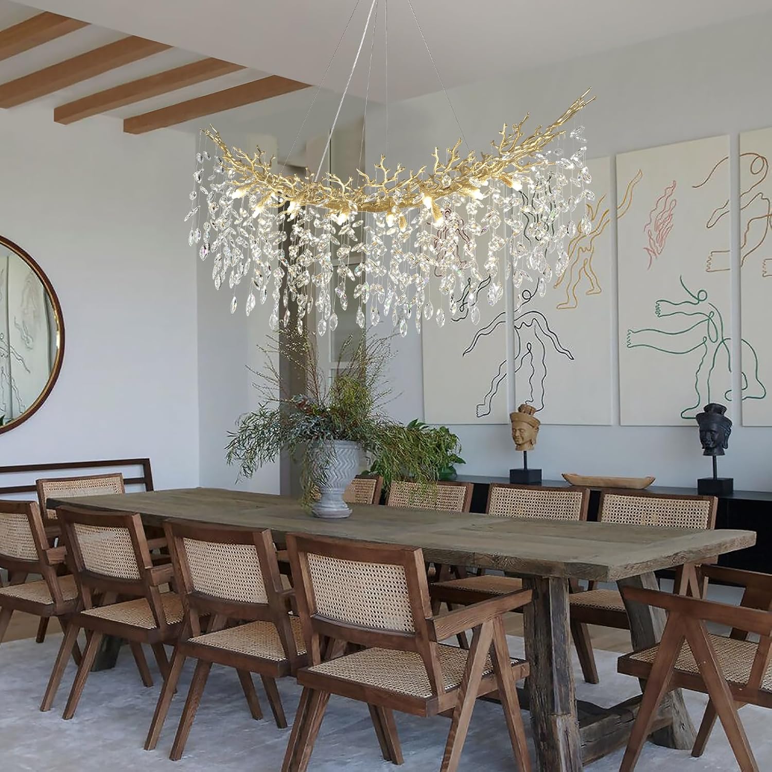 Solara Rectangular Tree Branch Chandelier 55" 72" Tree Branch - Image 33