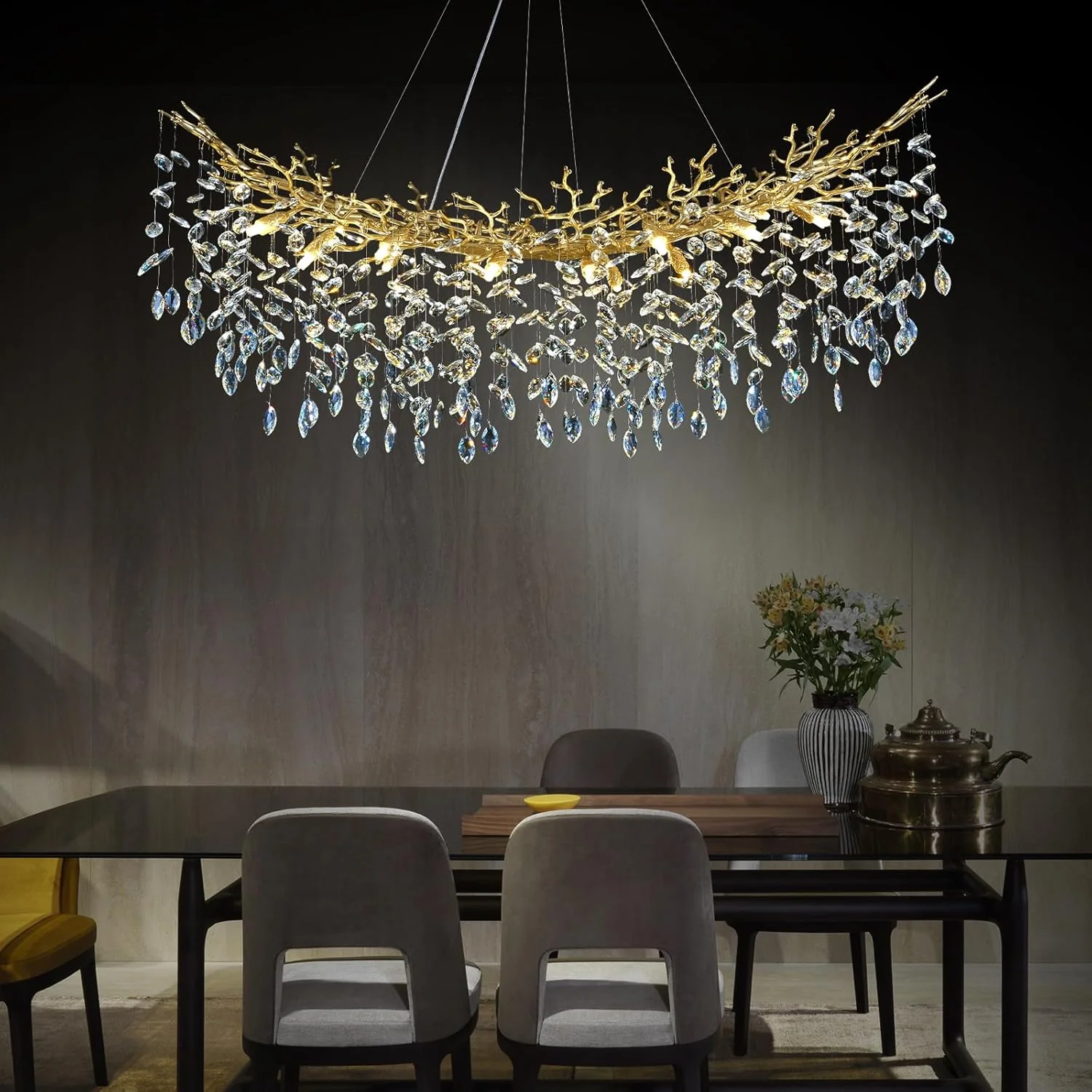 Solara Rectangular Tree Branch Chandelier 55" 72" Tree Branch - Image 41